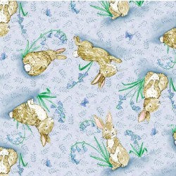 From Little Acorns BLUEBELLS AND BUNNIES DDC12420-BREE-D Fabric