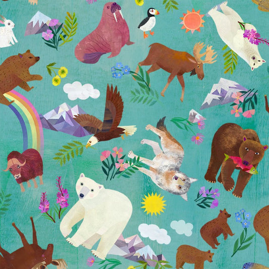 Alaska: The Last Frontier Wildlife in Alaska Lily Fabric
