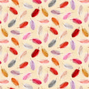 Flamingo Grace - Featherlight Dance - Cream - Yardage