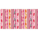 Flamingo Grace - Gilded Plumage Stripes - Multi - Yardage