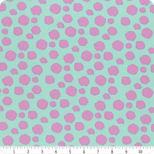 Tabby Road Deja Vu Technomint Fur Ball Fabric