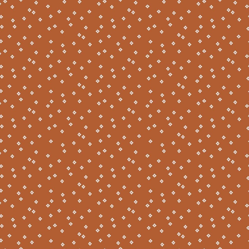 Desert Sunrise Diamonds Rust Fabric