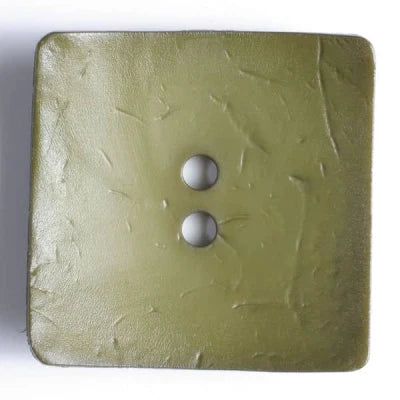 60mm Square Pickle Green Button