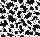 Cow Moo Black Digital Cuddle Minky Fabric