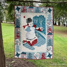 Midnight In Snowtown 36" x 48" Quilt Kit