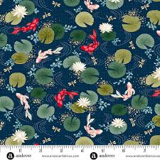 Kasumi Koi Dark Blue Yardage