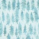 Sparkly Christmas Batik - Christmas Trees - Snow Day - Yardage