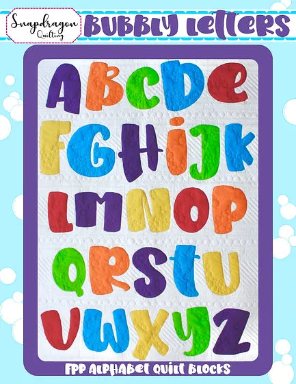 Bubbly Letters Collection FPP Alphabet Blocks