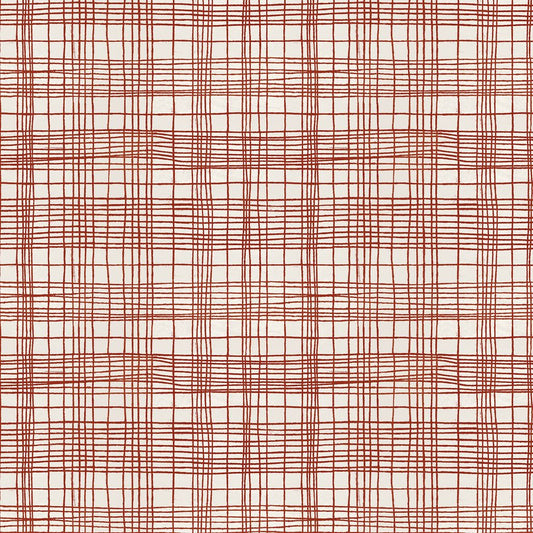 The Plaid One - String Theory Plaid - Pomegranate - Yardage
