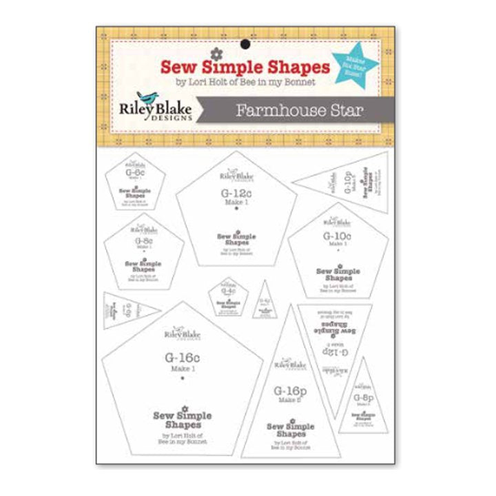 Farmhouse Star Template Set Lori Holt Sew Simple Shapes