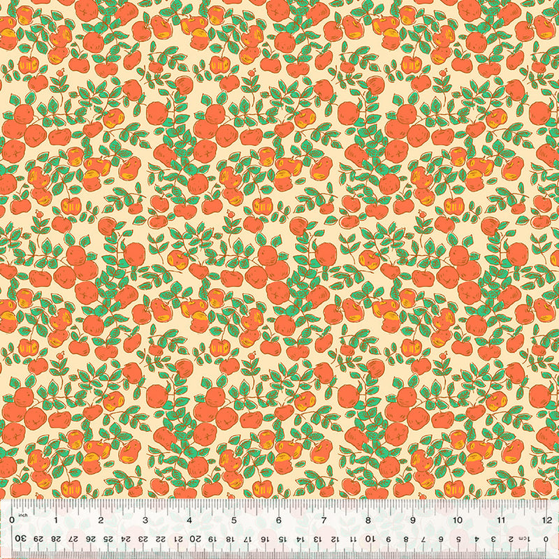 Forestburgh Apples Peach Fabric