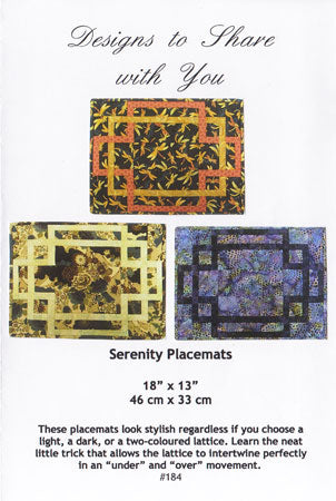 Serenity Placemats Quilt Pattern