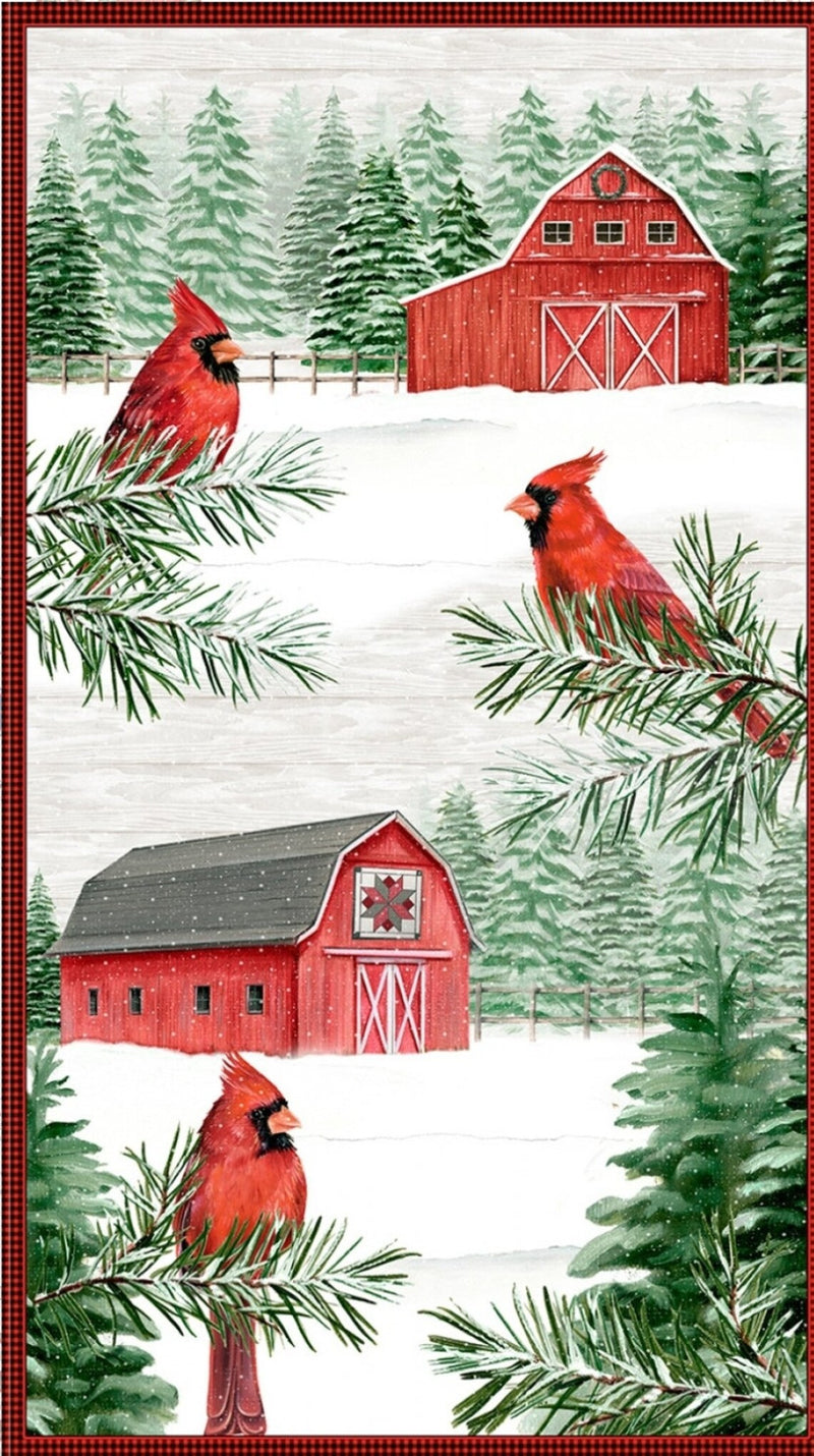 Country Cardinals Large Panel Multi