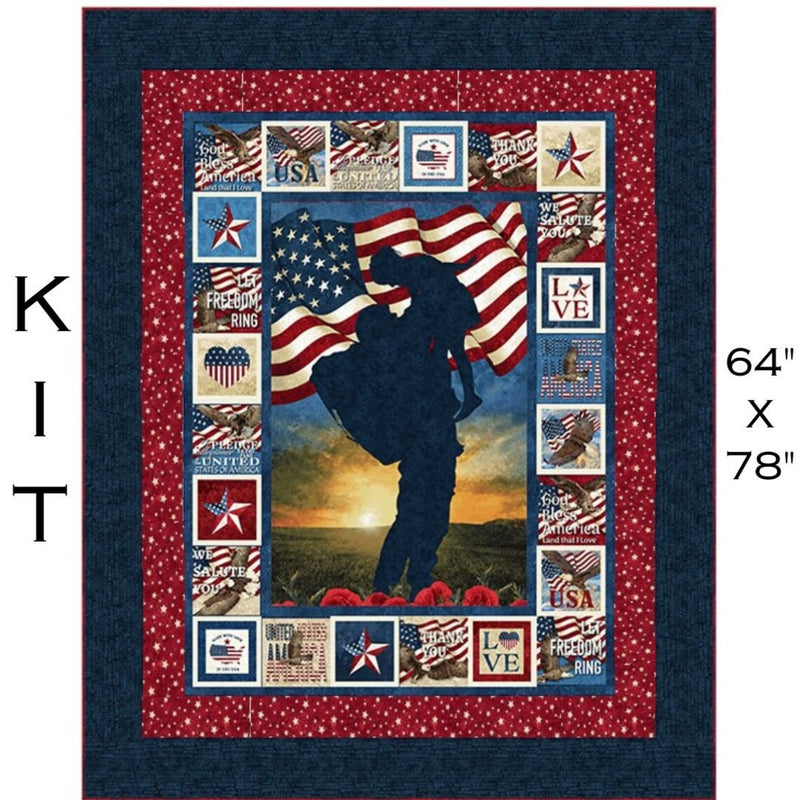 Around The Block Patriotic Quilt Kit