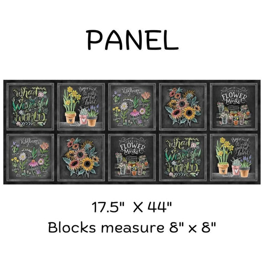 Happiness Blooms Panel 17 x 44" Michael Miller