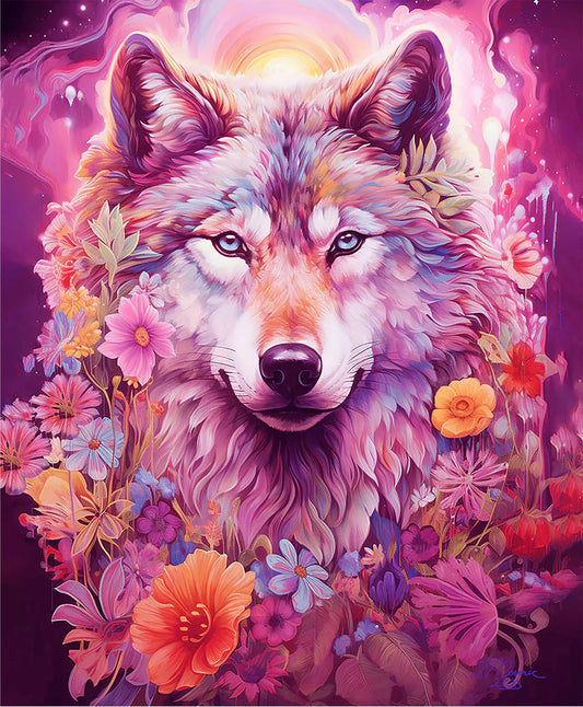 Daphne Serenity Wolf Panel Camelot 36 x 44"