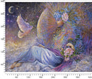 Angel of Peace - 3 Wishes - Angelic Guardian - Digitally Printed Cotton Fabric 36"x44" - Panel