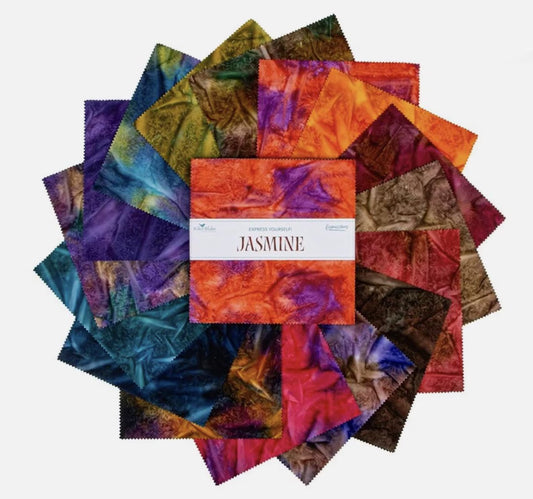 Batiks Express Yourself! Jasmine - 10" Stacker 42 pcs - Layer Cake