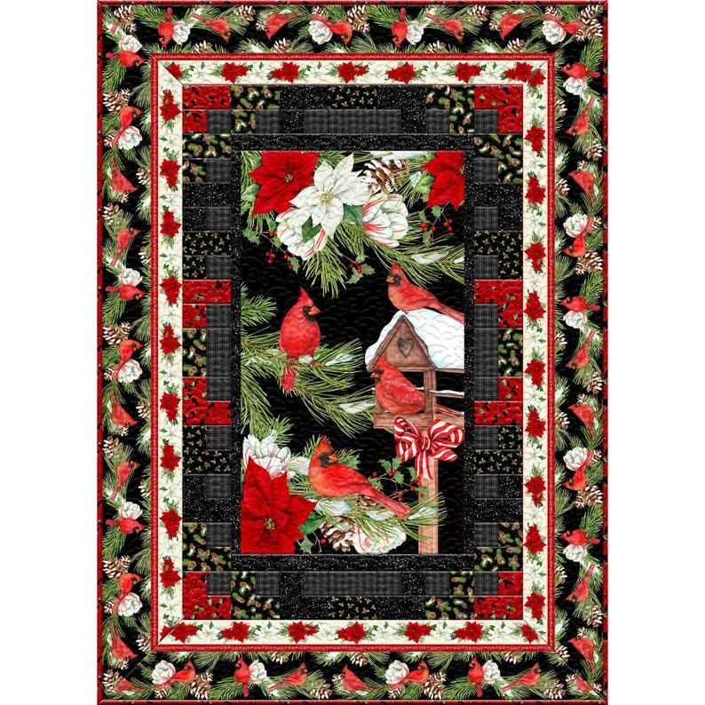 Cardinal Cozy Quilt Kit 51.5" x 71.5"