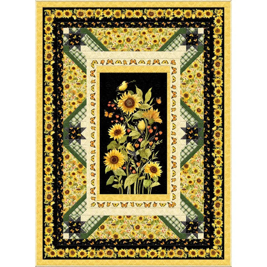 Sunflower Splendor 66X90 Quilt Kit