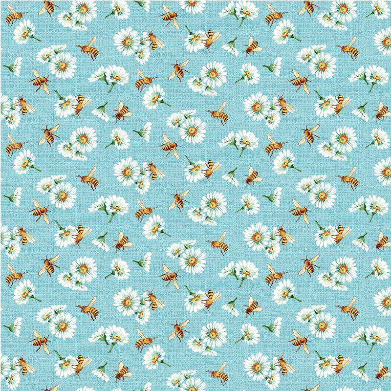 Bee Culture Busy Bee Blue Fabric