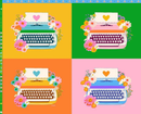 RS0102 11 Best Day Ever - Typewriter 36" Panel - by Ruby Star Society