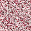 Hearts & Hugs  - Pink Hearts & Scroll - Yardage