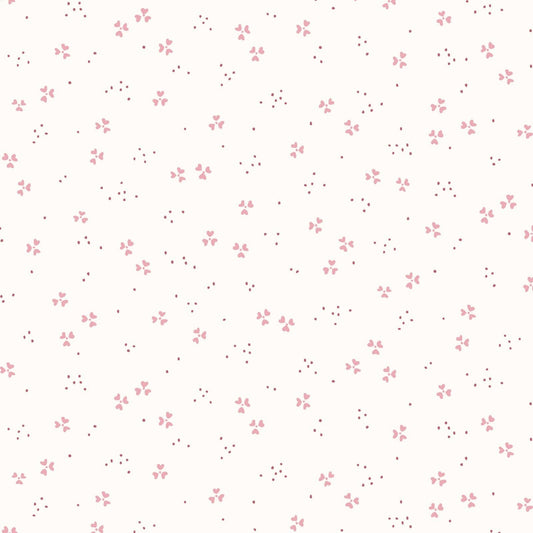 Yours Truly - Dotted Hearts - cream - Yardage