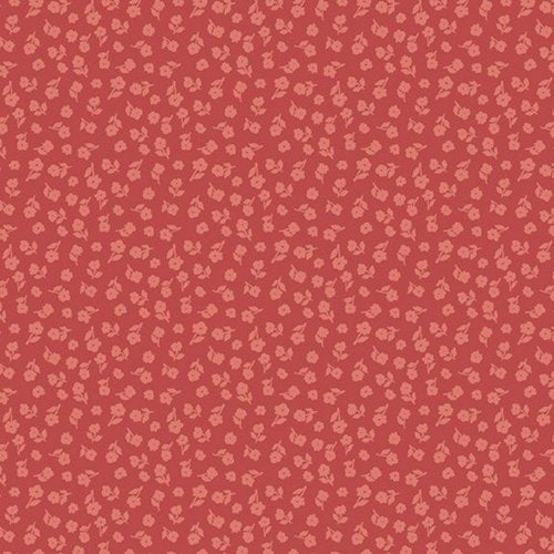 Strawberry Patched - Marcus - Tossed Flora Red -  Yardage