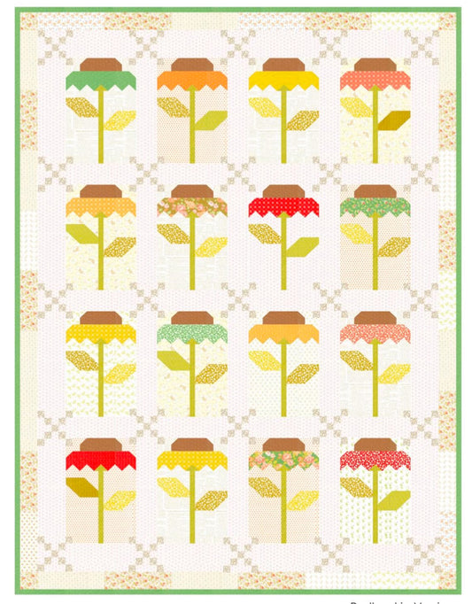 Black Eyed Susan 57 1/4" x 77 1/2" - Quilt Kit