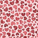 Hearts & Hugs  - HEARTS - Pink - Yardage