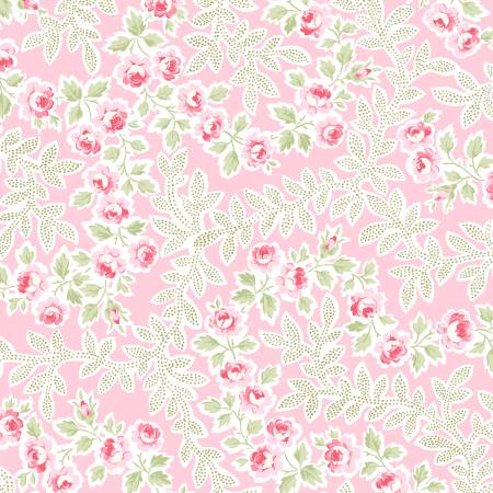 Yours Truly - Floral Vine Allover Pink - Yardage