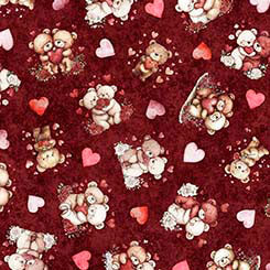 Hearts & Hugs  - Bears & Hearts Toss  Red - Yardage