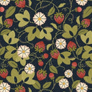 Strawberry Patched - Marcus - Strawberry Field - Navy -  Yardage