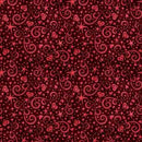 Hearts & Hugs  - Garnet Hearts and Scroll - Yardage