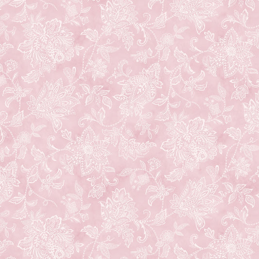 Yours Truly - Tonal Floral - pink - Yardage