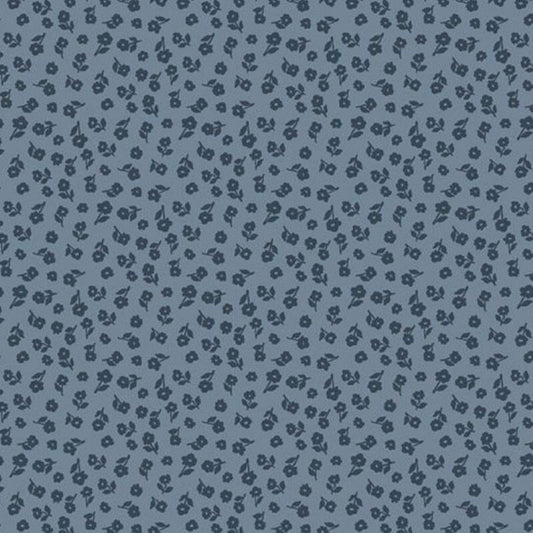 Strawberry Patched - Marcus - Tossed Floral - Blue - Yardage