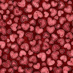 Hearts & Hugs  - Garnet Hearts - Yardage