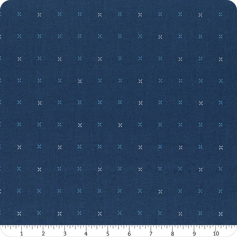 InkPerfect Crossed Grid Kurai Yardage