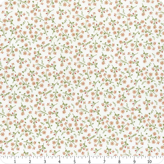 Wilmington Prints Juliette Coral Small Floral Fabric