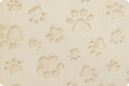 Luxe Cuddle - Paws - Beige - Yardage