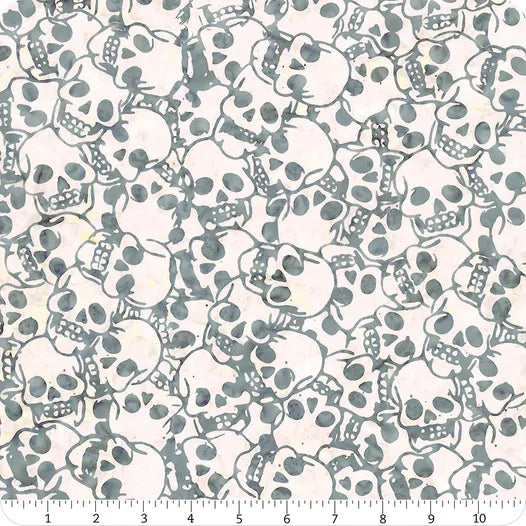 Lenore Batiks Bones Skulls 9203 Q-8  Yardage