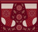 Saariselkä - Dark Red 36x42" Stocking Fabric Panel