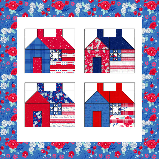 Liberty Home Quilt Pattern 72" x 72"