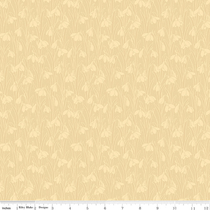 Snowdrop Spot Beeswax Yardage