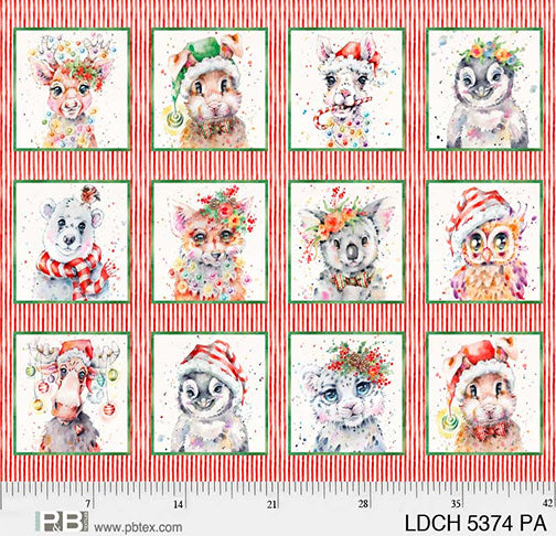 Little Darlings Christmas Animal Panel