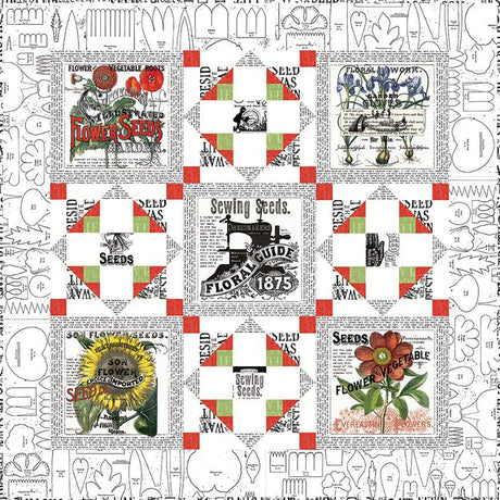 Seed Patch Quilt Kit Riley Blake 52 1/2 x 52 1/2 "