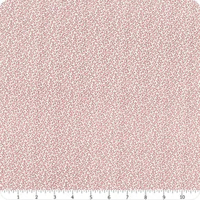 Memories in Redwork Pale Cream Tiny Coral Yardage