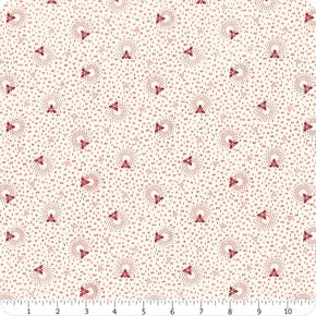 Memories in Redwork Light Cream Triangle Toss Yardage