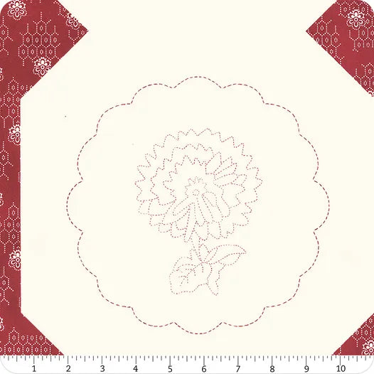 Memories in Redwork Grandma's Quilt Panel  35" x 44"